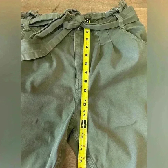 Hudson Remi High Rise Paperbag Jeans in Olive - Picture 11 of 13